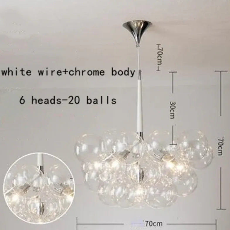 Transparent Glass Bubble Artistic Chandelier