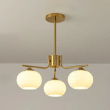 Hängelampe weiß gold im Bauhaus Vintage Stil