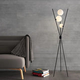 Multi-Ball Black Metal Stativ-Stofflampe