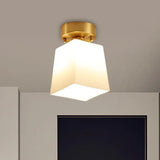 Viereckige Deckenleuchte modern schlicht aus Vollkupfer - Clowas.de