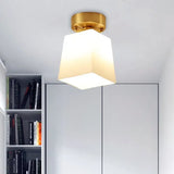 Viereckige Deckenleuchte modern schlicht aus Vollkupfer - Clowas.de