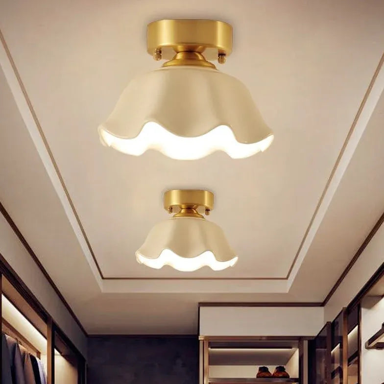 Viereckige Deckenleuchte modern schlicht aus Vollkupfer - Clowas.de