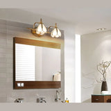 Classical Petal Gold Bathroom Wall Lights