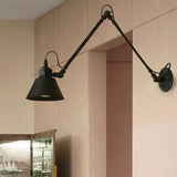 Vintage Wandleuchte Schwarz im verstellbaren Industrie-Design - Clowas.de