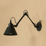 Vintage Wandleuchte Schwarz im verstellbaren Industrie-Design - Clowas.de