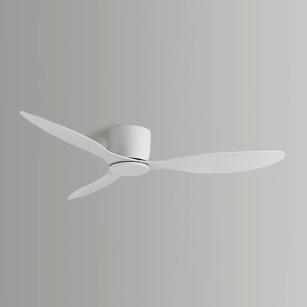 Three-Blade White Kitchen Modern Ceiling Fan Light