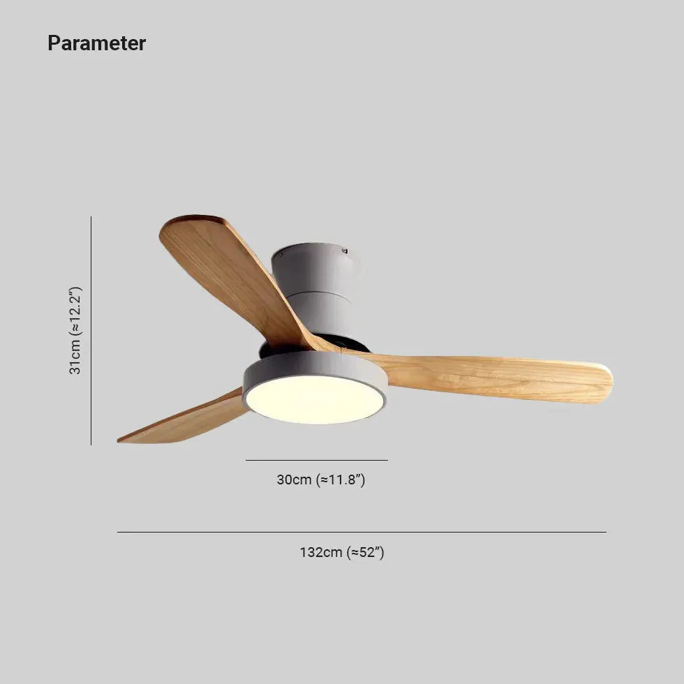 Drei-Blatt-Holz Deckenventilator mit Licht