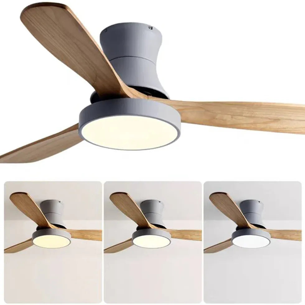 Drei-Blatt-Holz Deckenventilator mit Licht