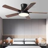 Five-Blade Minimalist Ceiling Fan with Light