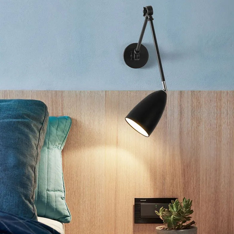 Wand leselampe Bett einfache faltbare schwarze Lampe - Clowas.de