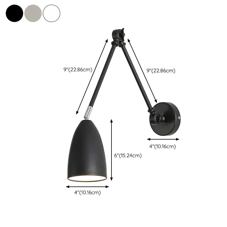 Wand leselampe Bett einfache faltbare schwarze Lampe - Clowas.de
