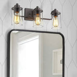 Wandlampe Industrial schwarz mit Vintage Glaslampenschirm - Clowas.de
