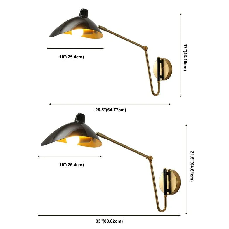 Wandlampe Industrial Vintage flexible Arm modernes Design - Clowas.de