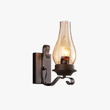 wandleuchte arm schwarz Glasstil Retro Design - Clowas.de