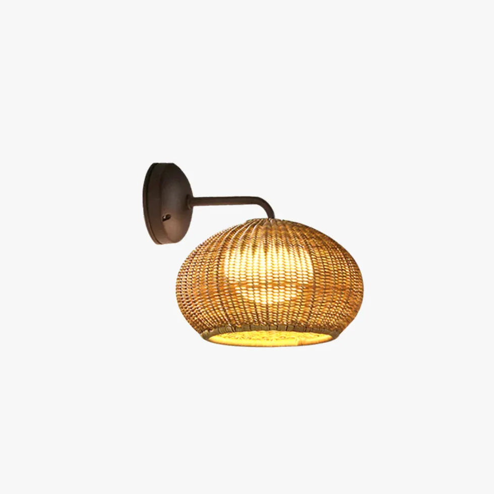wandleuchte aus rattan für modernes minimalistisches Außendesign - Clowas.de