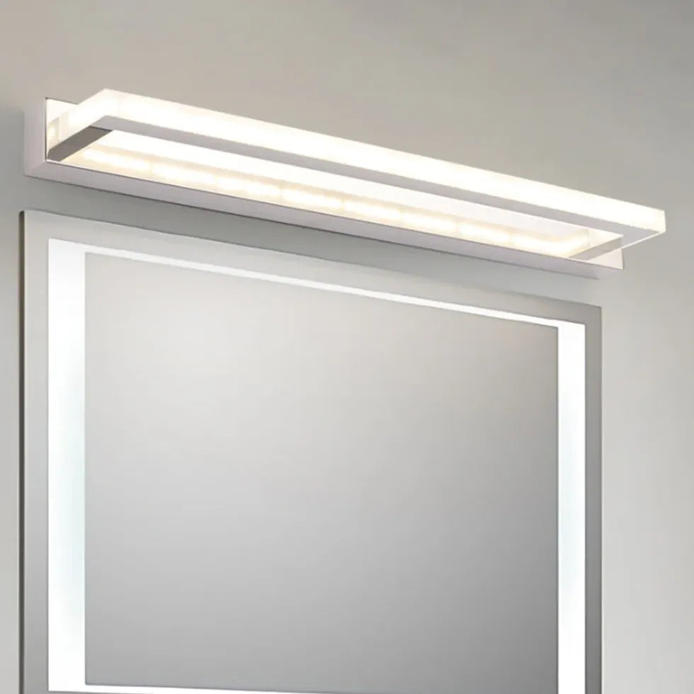 Wandleuchte Badezimmer weiß rechteckige Kristalle Design - Clowas.de