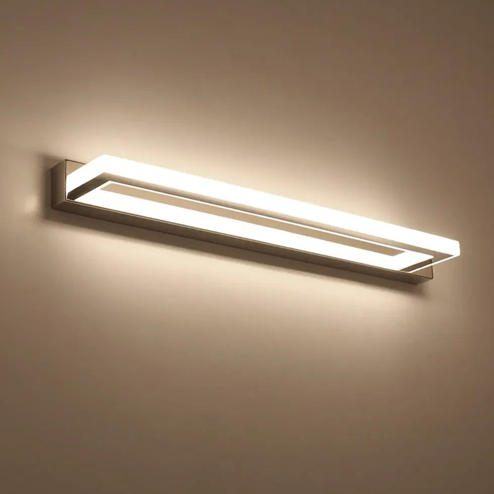 Wandleuchte Badezimmer weiß rechteckige Kristalle Design - Clowas.de
