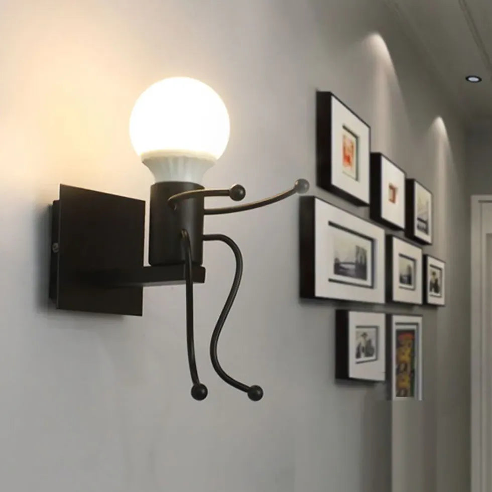 wandleuchte bett schwarz minimalistische menschen design - Clowas.de
