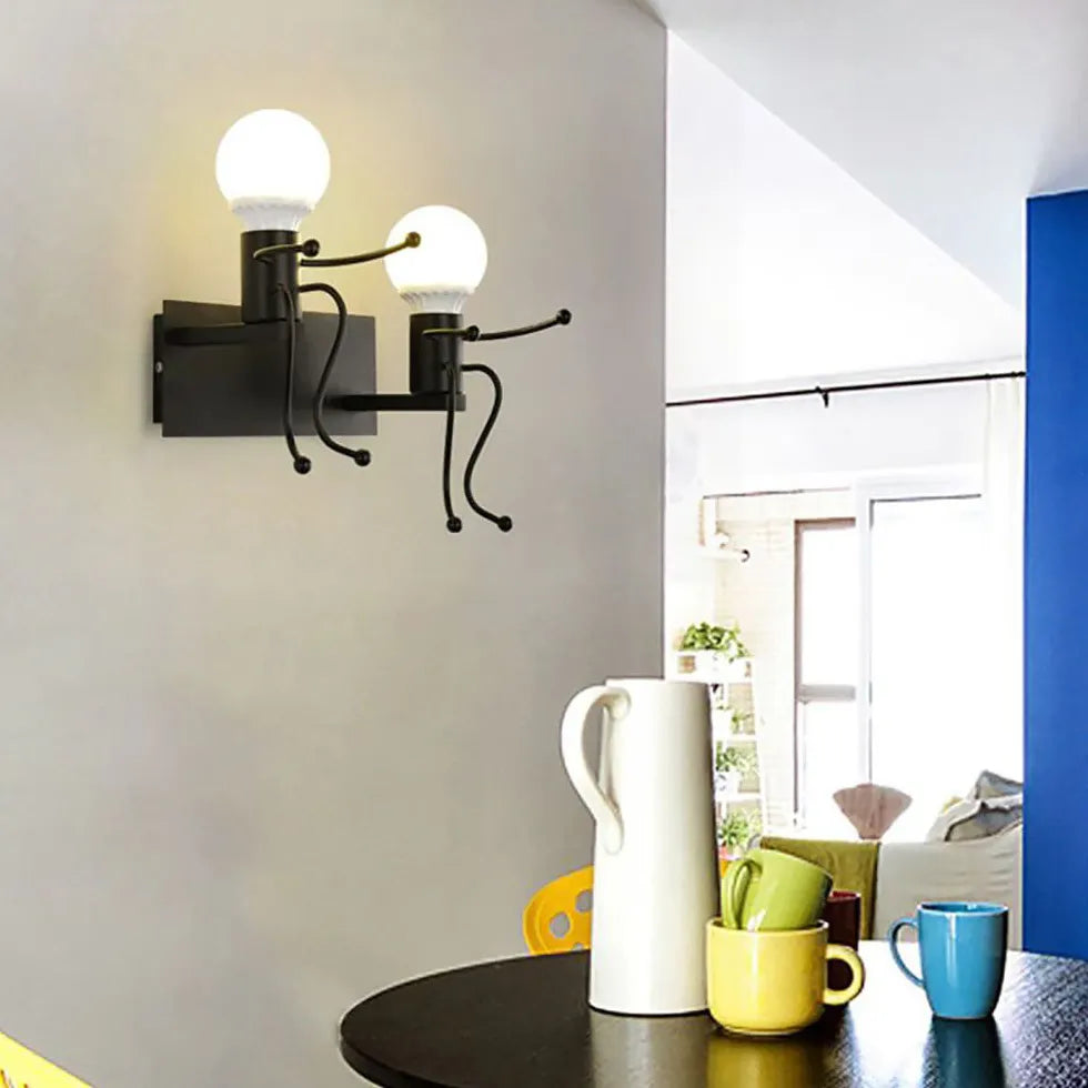 wandleuchte bett schwarz minimalistische menschen design - Clowas.de