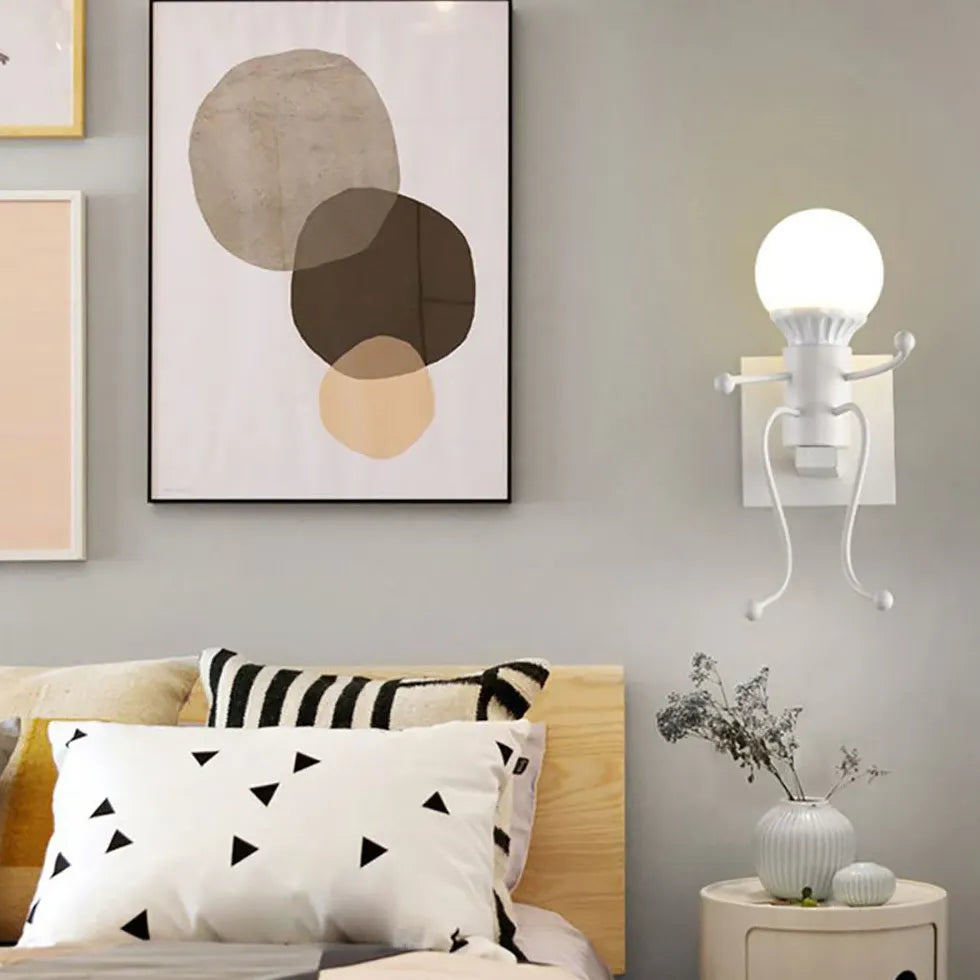 wandleuchte bett schwarz minimalistische menschen design - Clowas.de