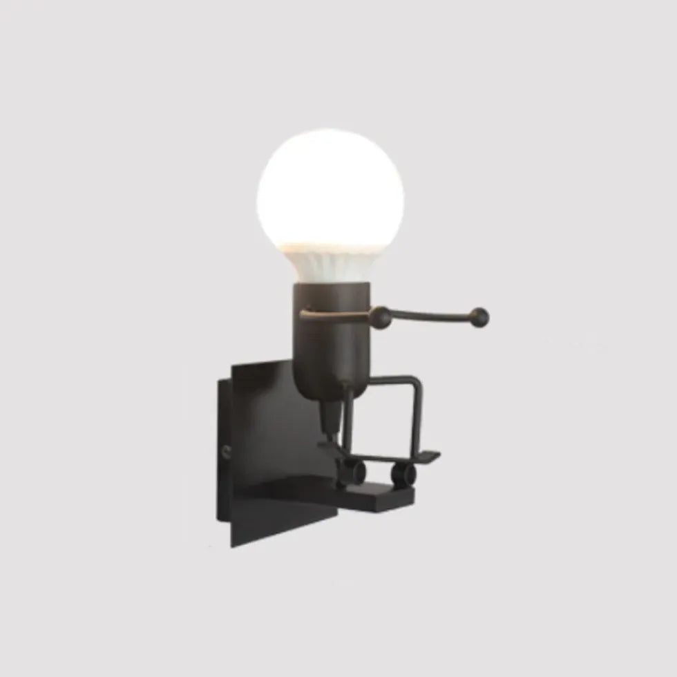 wandleuchte bett schwarz minimalistische menschen design - Clowas.de