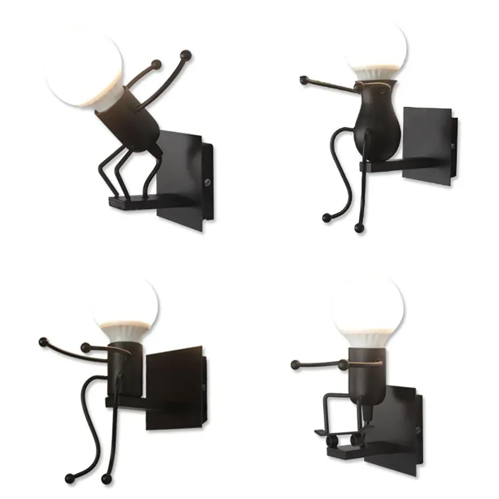 wandleuchte bett schwarz minimalistische menschen design - Clowas.de