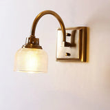 Wandleuchte Glas Vintage Retro Stil mit Arm - Clowas.de
