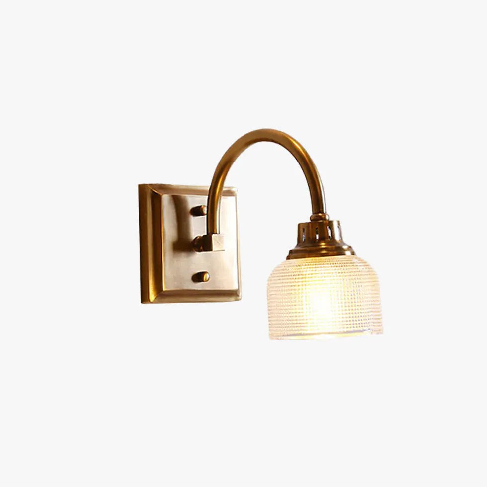 Wandleuchte Glas Vintage Retro Stil mit Arm - Clowas.de
