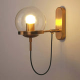 Wandleuchte Gold Messing mit modernem Glasdesign - Clowas.de