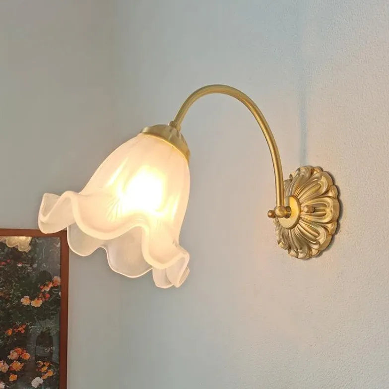 wandleuchte gold vintage elegante nordische Blumenform - Clowas.de