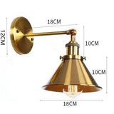Wandleuchte Gold Vintage moderne faltbare Arm Beleuchtung - Clowas.de