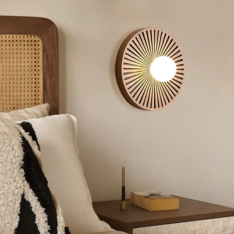 wandleuchte holz rund Elegante Minimalistische Wohnraum Beleuchtung - Clowas.de