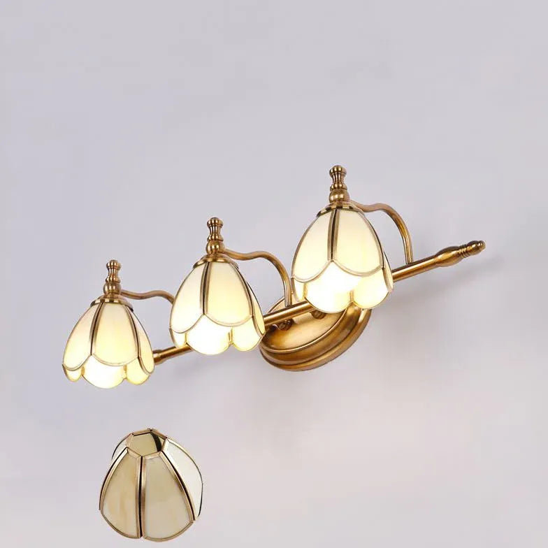 Wandleuchte innen vintage Blumen Doppelarm Skandinavisch - Clowas.de