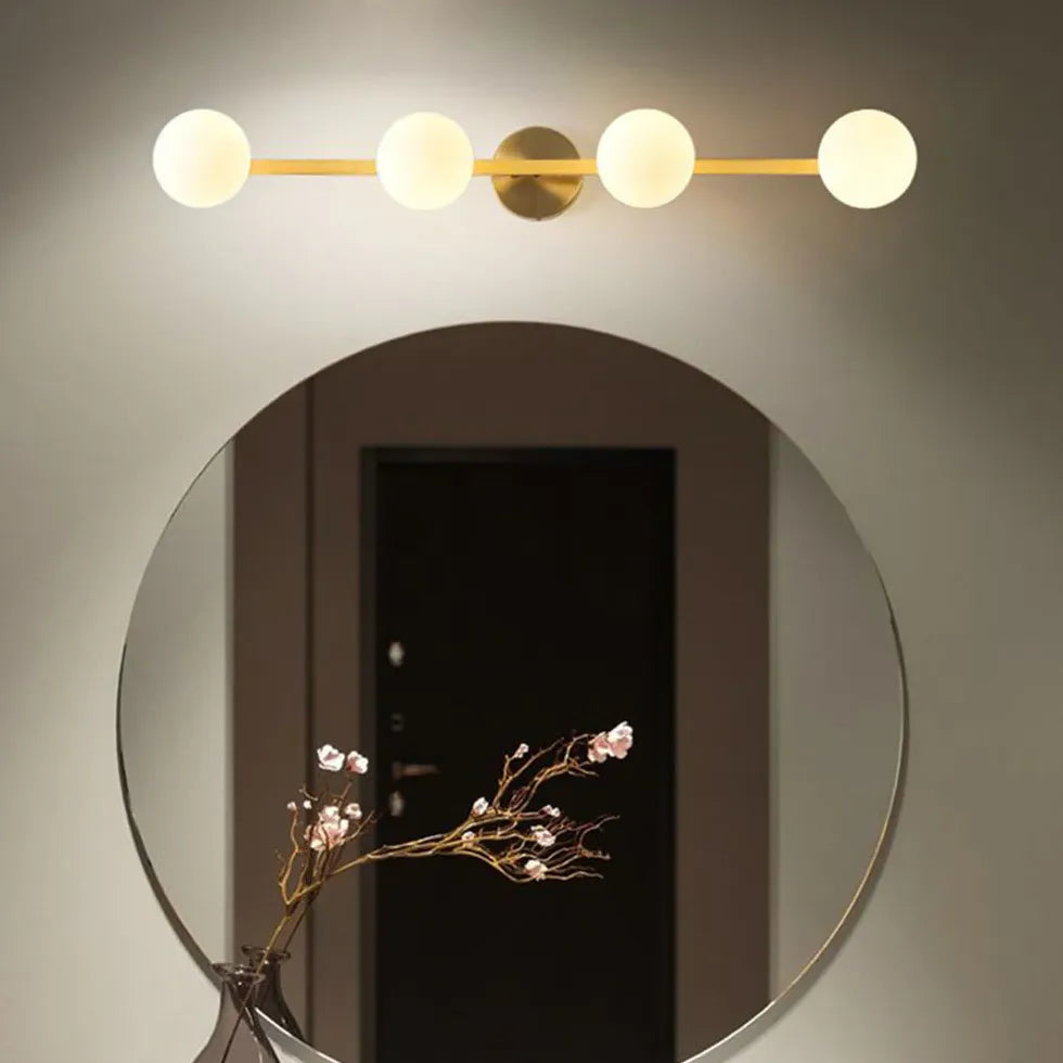 Wandleuchte Kugel Gold mit rundem modernen Design - Clowas.de