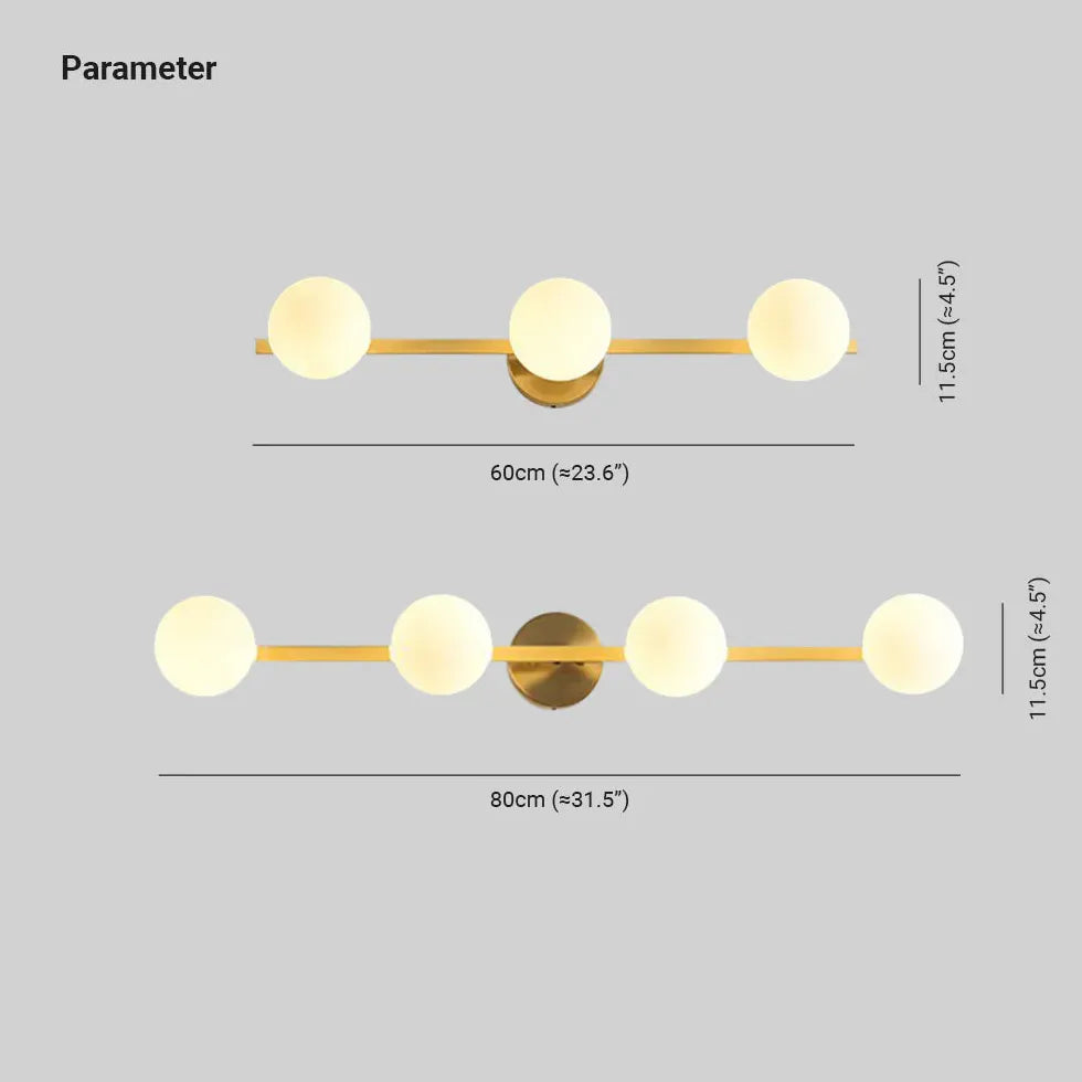 Wandleuchte Kugel Gold mit rundem modernen Design - Clowas.de