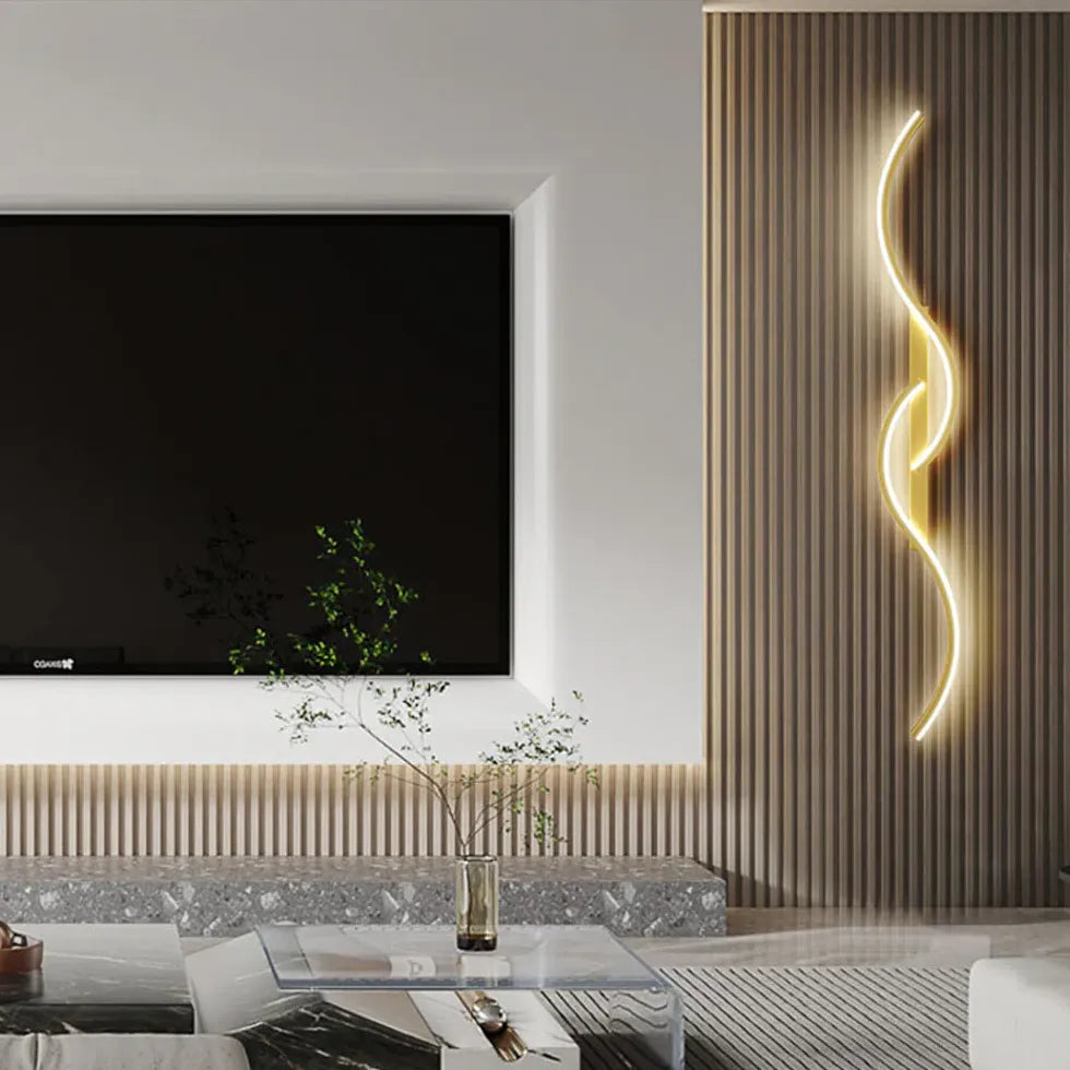 Wandleuchte lang schwarz moderne minimalistische Beleuchtung - Clowas.de