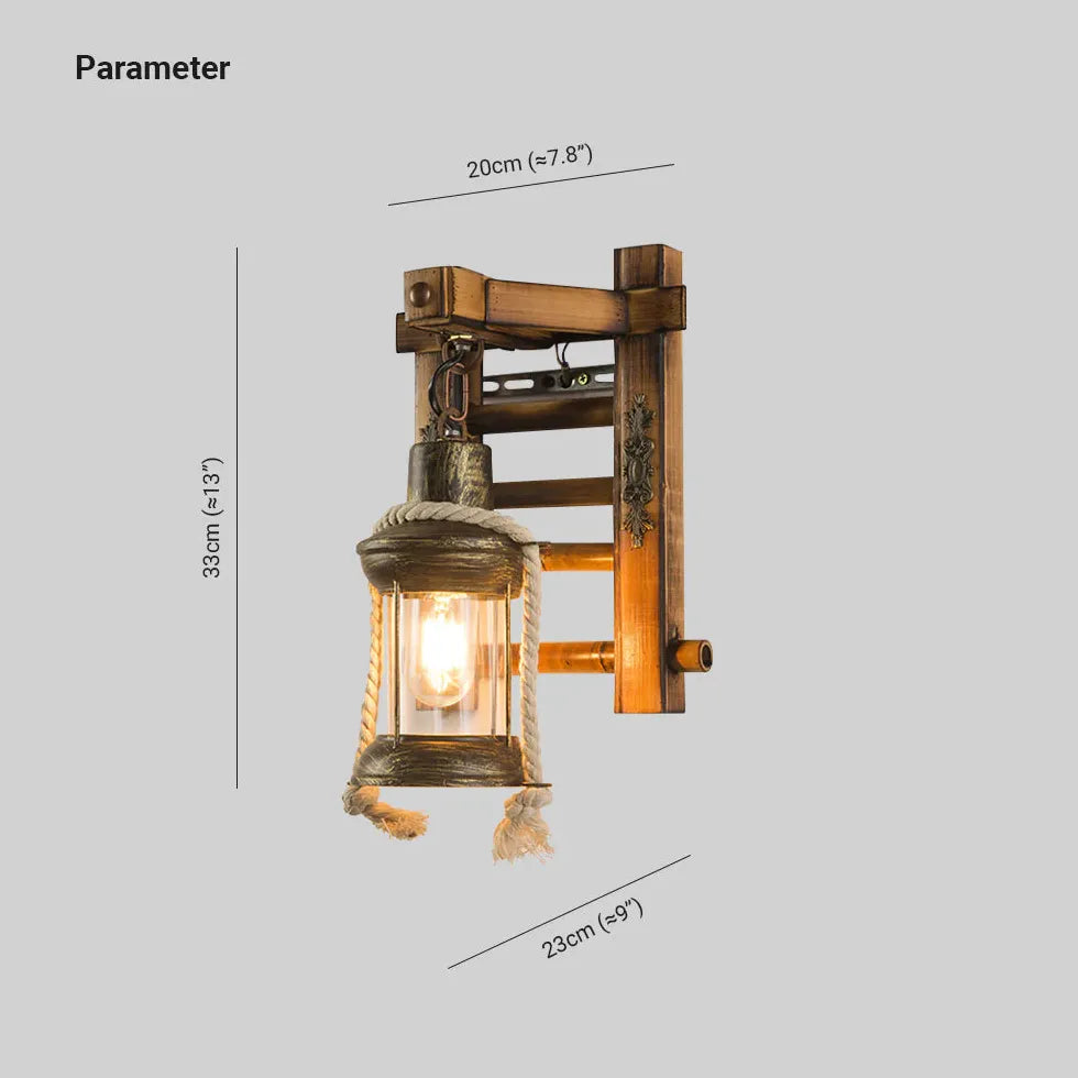 wandleuchte laterne vintage Holzdesign für gemütliche Räume - Clowas.de