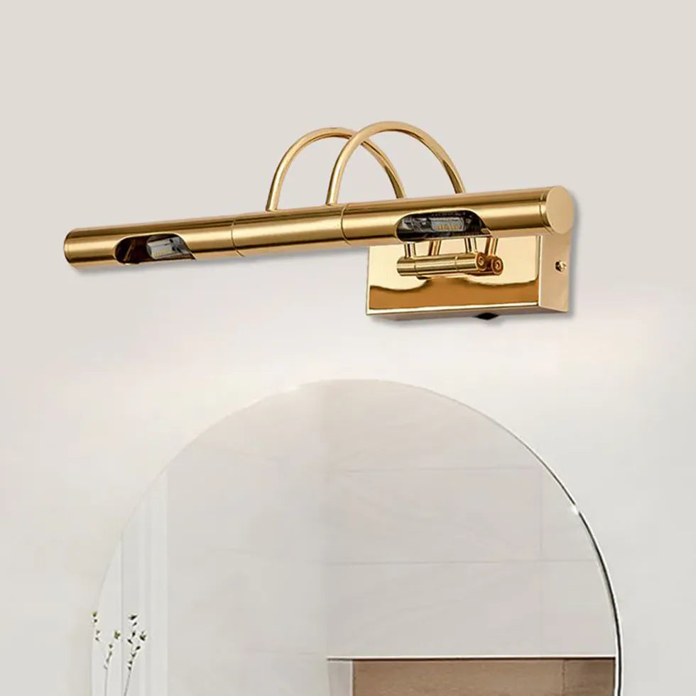 Wandleuchte LED Badezimmer in goldener schlichter Form - Clowas.de