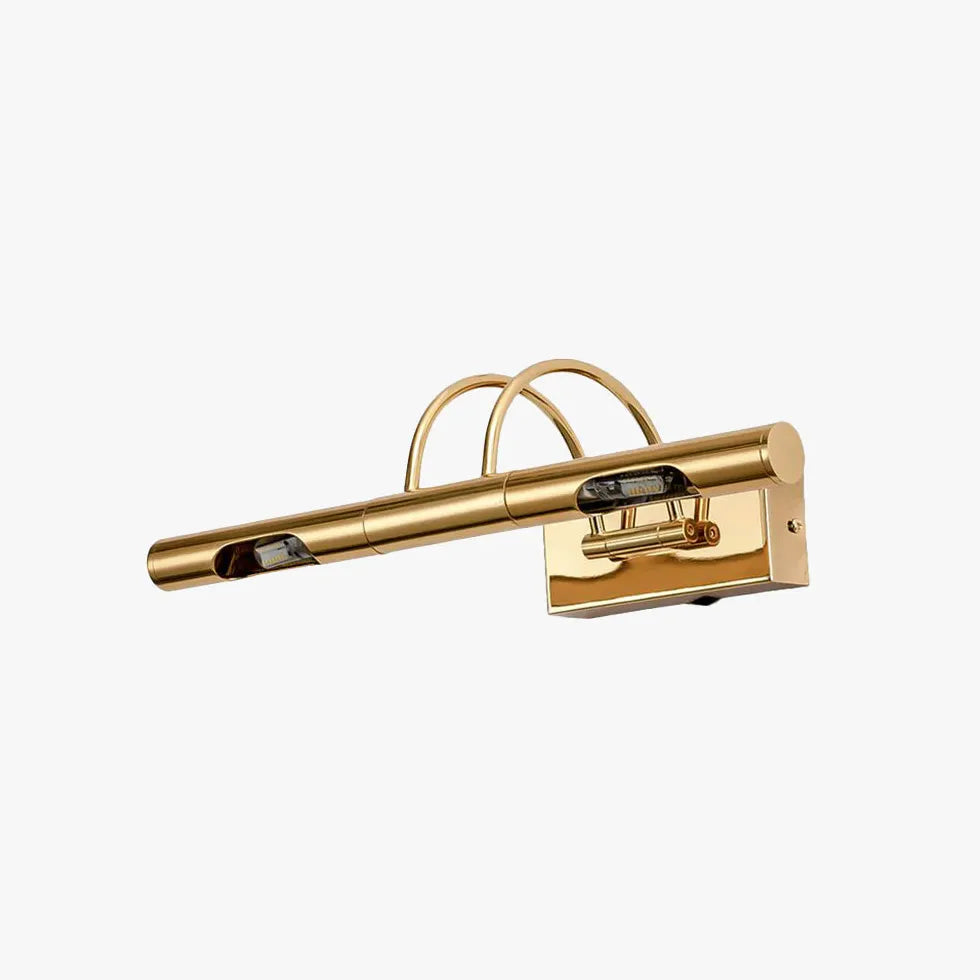 Wandleuchte LED Badezimmer in goldener schlichter Form - Clowas.de