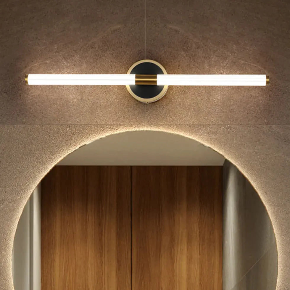Wandleuchte LED schwarz gold in modernem Langstil - Clowas.de