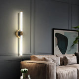 Wandleuchte LED schwarz gold in modernem Langstil - Clowas.de