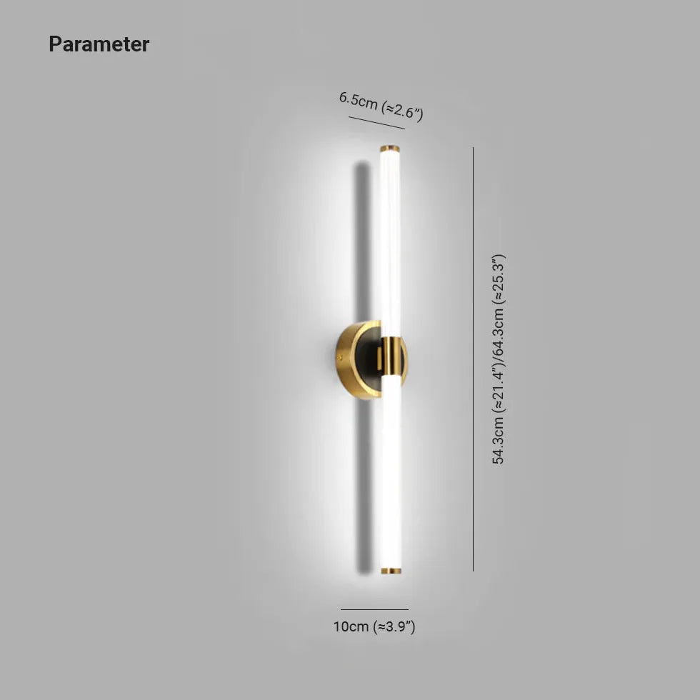 Wandleuchte LED schwarz gold in modernem Langstil - Clowas.de