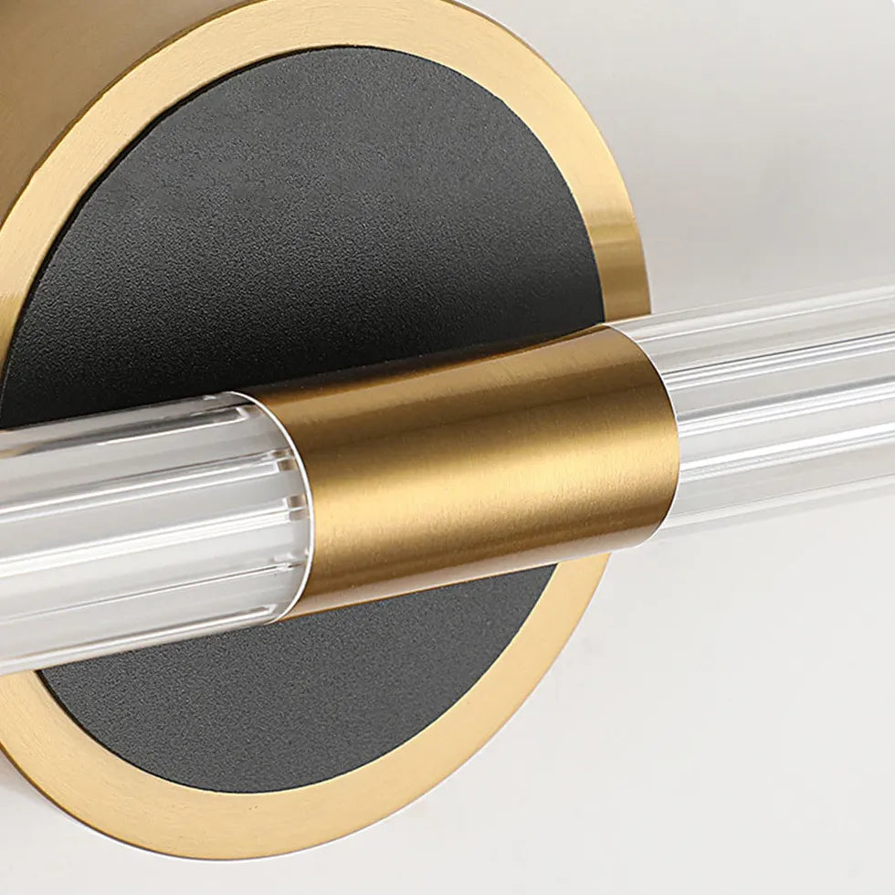 Wandleuchte LED schwarz gold in modernem Langstil - Clowas.de