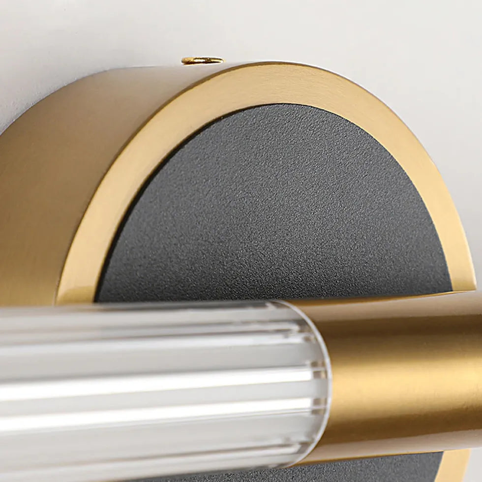 Wandleuchte LED schwarz gold in modernem Langstil - Clowas.de