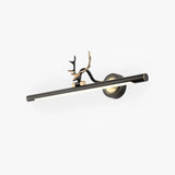 Wandleuchte linear schwarz im amerikanischen Antler Stil - Clowas.de