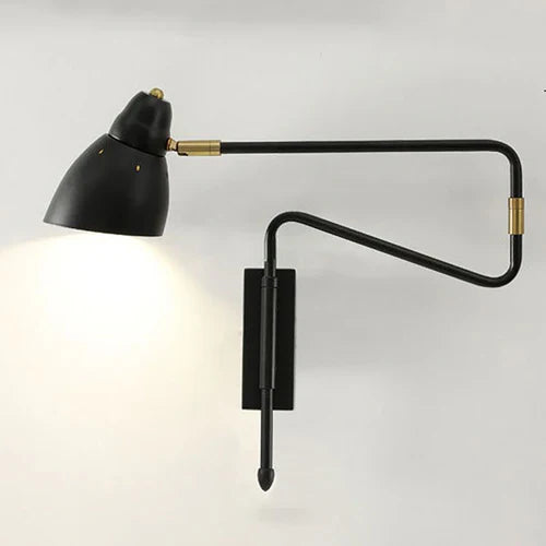 wandleuchte mit arm schwarz moderne minimalistische design - Clowas.de
