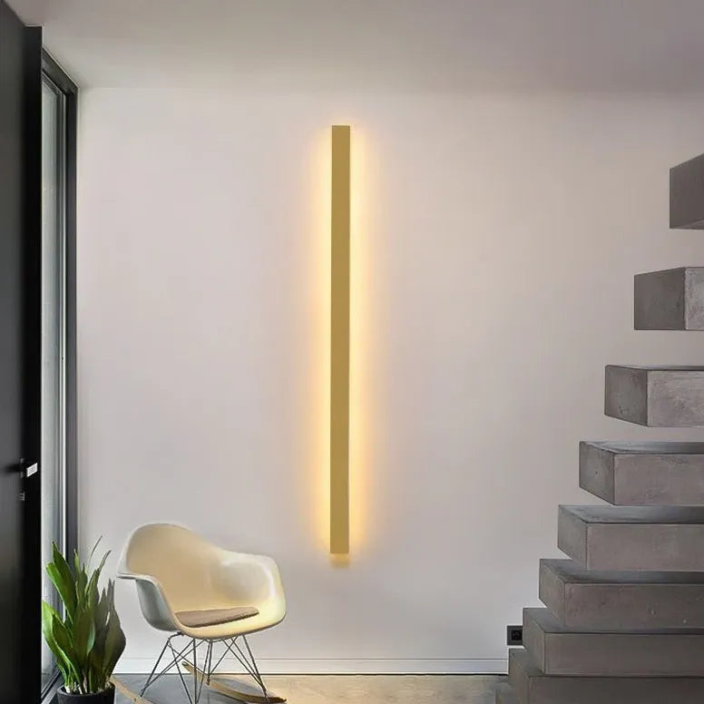 Wandleuchte mit Schalter Gold lange moderne Beleuchtung - Clowas.de