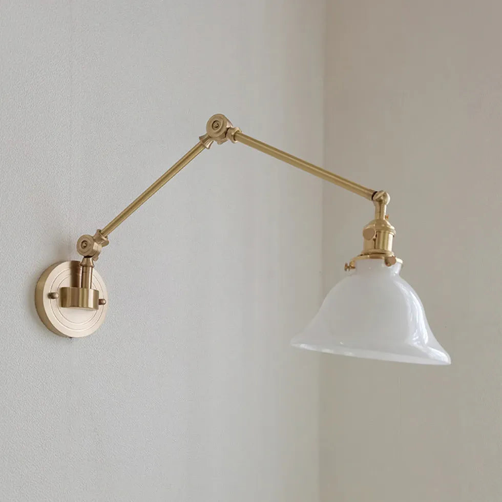 wandleuchte mit schirm elegante vintage design mit klapparm - Clowas.de
