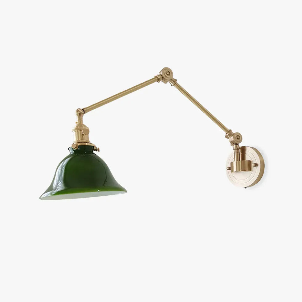 wandleuchte mit schirm elegante vintage design mit klapparm - Clowas.de