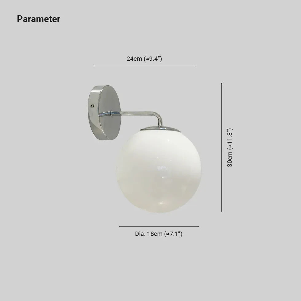wandleuchte mit schirm weiß modernes Design in Kugelform - Clowas.de